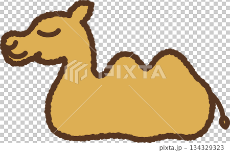 Hand-drawn animal icon illustration: Camel Hand-drawn animal icon illustration: Camel 134329323