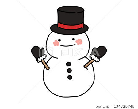 雪だるま　シルクハットバージョン 134329749