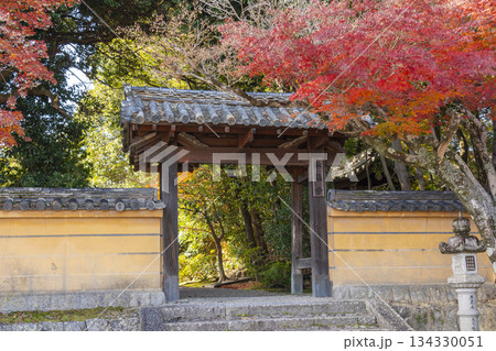 秋篠寺 東門 紅葉の季節 秋篠寺 東門 紅葉の季節 134330051