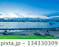 お台場海浜公園で憩う人々 お台場海浜公園で憩う人々 134330309