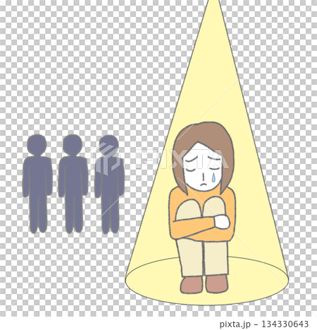 孤立した人物のイラスト 孤立した人物のイラスト 134330643