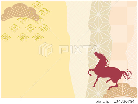 2026年度 午年 年賀背景 2026年度 午年 年賀背景 134330784