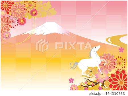 2026年度 午年 年賀背景 2026年度 午年 年賀背景 134330788