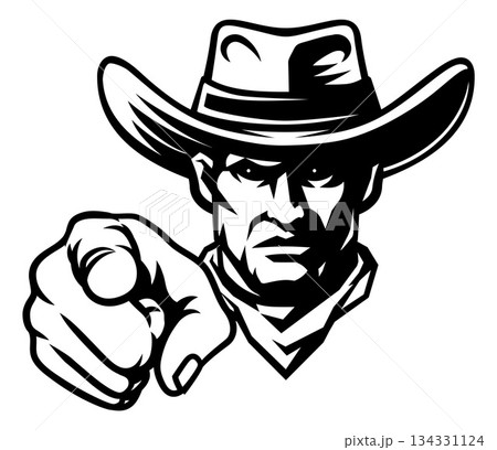 Cowboy Man Cowboys Sports Team Mascot 134331124