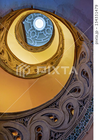 Interior of the Cathedral Saint Mary in Pamplona, Navarre, Spain 134331479
