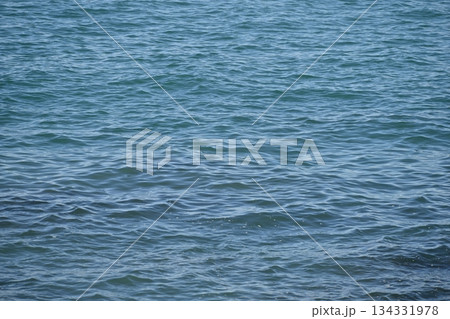青い海 水面 一面 冬の海 12月 素材 【神奈川県 三浦市】 134331978