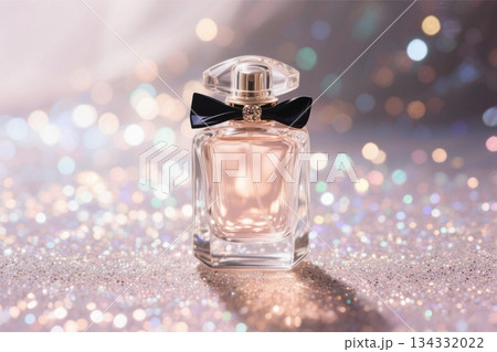 香水瓶　キラキラ　AI 134332022