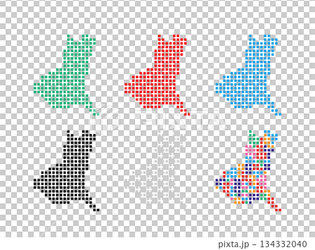 ドット絵の地図＿茨城県＿角ドット-02 134332040