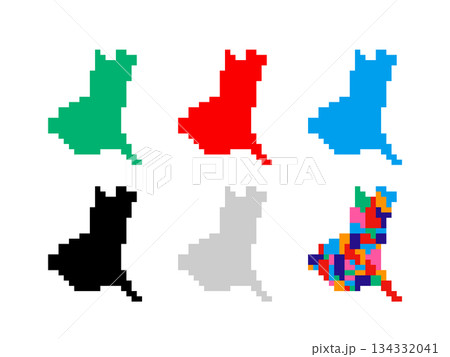 ドット絵の地図_茨城県_角ドット-03 ドット絵の地図_茨城県_角ドット-03 134332041