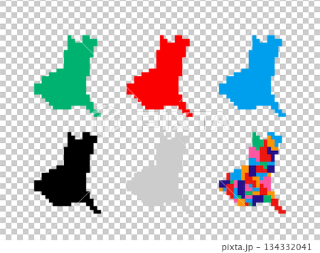 ドット絵の地図_茨城県_角ドット-03 ドット絵の地図_茨城県_角ドット-03 134332041