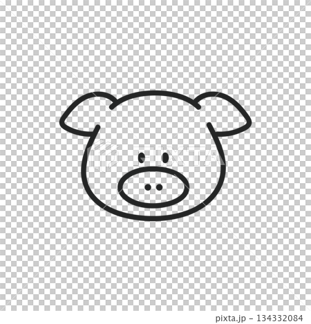 簡單的豬臉圖標 簡單的豬臉圖標 134332084