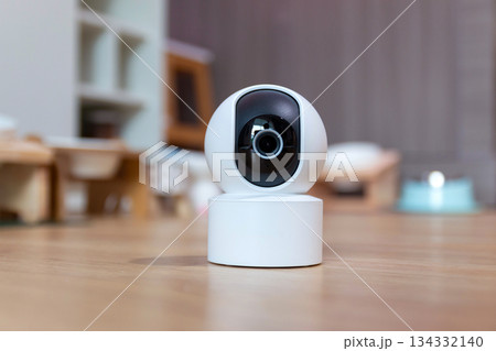 CCTV camera, close up security camera on the floor smart home and digital lifestyle 134332140