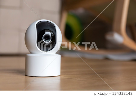 CCTV camera, close up security camera on the floor smart home and digital lifestyle 134332142