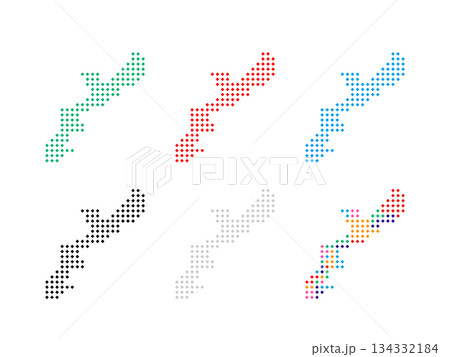 ドット絵の地図＿沖縄県＿角ドット-05 134332184
