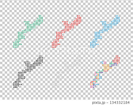 ドット絵の地図＿沖縄県＿角ドット-05 134332184