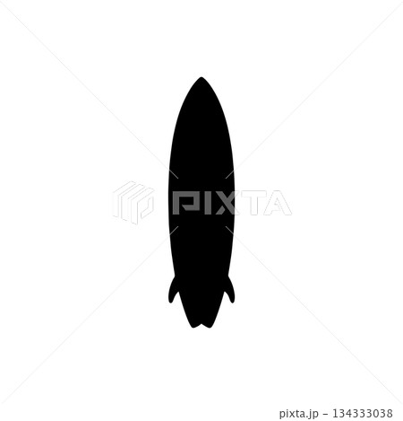 surfboard silhouette isolated on white background surfboard silhouette isolated on white background 134333038