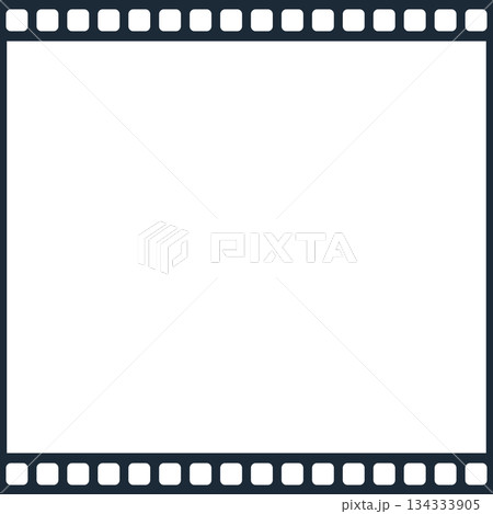 正方形のシンプルな映画のネガフィルムのフレーム素材（アスペクト比1:1） 134333905