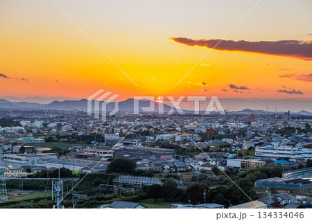 豊橋市の街並み(愛知県) 134334046