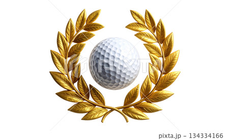Golf ball and tee, sports objects isolated on white background 134334166