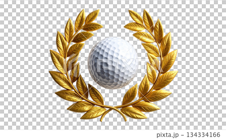 Golf ball and tee, sports objects isolated on white background 134334166
