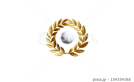 Golf ball and tee, sports objects isolated on white background 134334168