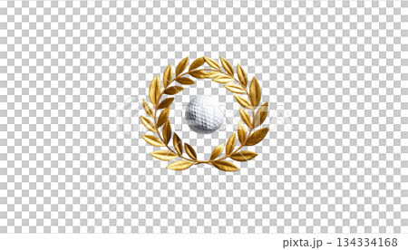 Golf ball and tee, sports objects isolated on white background Golf ball and tee, sports objects isolated on white background 134334168
