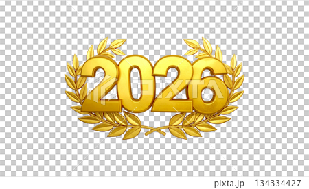 Golden laurel wreath for awards and championships with illustration on white background Golden laurel wreath for awards and championships with illustration on white background 134334427