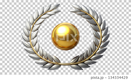 Golden laurel wreath for awards and championships with illustration on white background Golden laurel wreath for awards and championships with illustration on white background 134334429