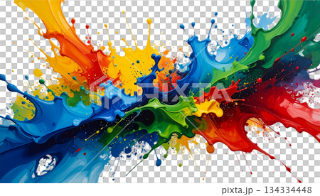 Abstract Watercolor Splash: Colorful ink splash design and textured pattern on white background. Abstract Watercolor Splash: Colorful ink splash design and textured pattern on white background. 134334448