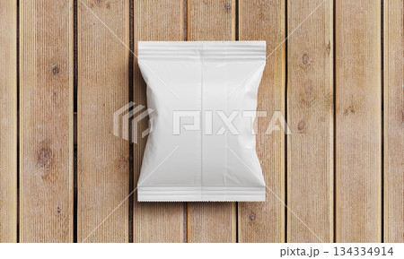 Foil Package Mock up for Copy Space. 3D Rendering. Foil Package Mock up for Copy Space. 3D Rendering. 134334914
