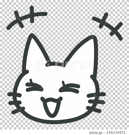 Illustration of a laughing cat Illustration of a laughing cat 134334971