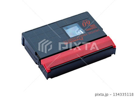 MiniDV cassette tape for digital video recording . High quality photo MiniDV cassette tape for digital video recording . High quality photo 134335118