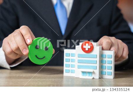 Positive reviews of the hospital. High level of medical service. Patient satisfaction, trust in healthcare providers and reputation management for clinics and modern medical institutions. 134335124