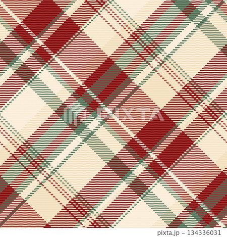 Bedding background tartan pattern, self seamless fabric check. Free textile texture vector plaid in light and maroon colors. 134336031