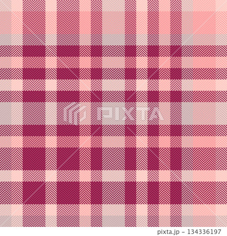 Decorate check vector fabric, lined texture textile pattern. Website plaid background tartan seamless in pink and light colors. Decorate check vector fabric, lined texture textile pattern. Website plaid background tartan seamless in pink and light colors. 134336197