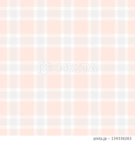 Warm background texture fabric, styled seamless pattern check. Group tartan plaid vector textile in white and misty rose colors. 134336263