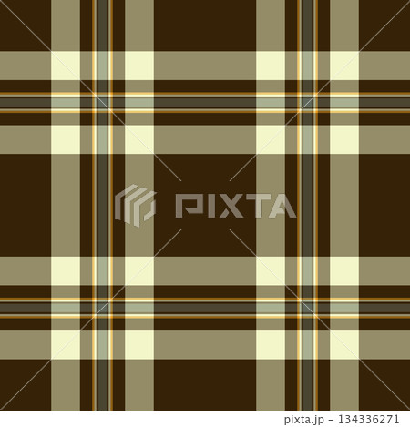 Dress fabric vector check, tailor background pattern textile. Border plaid seamless tartan texture in dark and yellow colors. 134336271