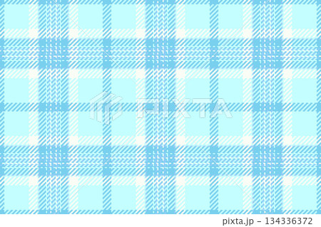Perfection fabric plaid seamless, close-up texture check tartan. Turquoise background textile vector pattern in cyan and light colors. 134336372