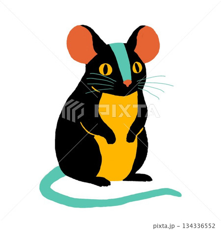 こちらを向くネズミ 134336552