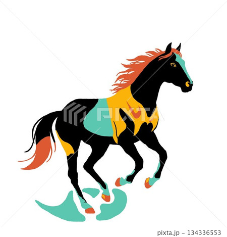 走る馬 134336553