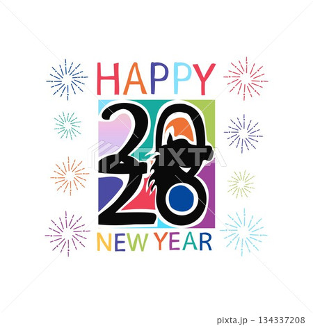 Happy New Year 2026 Golden Numbers and Red Horse Happy New Year 2026 Golden Numbers and Red Horse 134337208