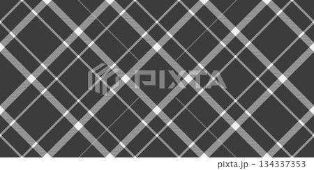 Modern vector check plaid, diverse tartan seamless pattern. Flannel texture fabric textile background in grey and white colors. 134337353