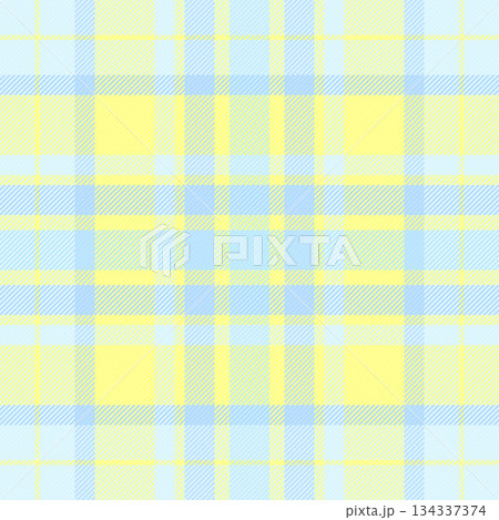 Straight seamless background check, shop textile pattern tartan. Mexico plaid texture fabric vector in light and yellow colors. 134337374