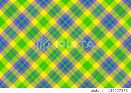Vibrant and playful tartan pattern with a modern twist. Perfect for fashion, textiles, backgrounds, or adding a touch of fun and color to any design project. 134337378