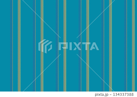 Vibrant pattern lines vertical, multicolor fabric texture seamless. Ethnic background vector stripe textile in cyan and orange colors. 134337388