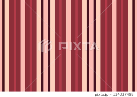 Ncenery fabric pattern vertical, new year vector texture background. Cackage lines seamless stripe textile in red and light colors. 134337489