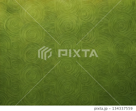 和紙テクスチャ背景 緑色の渦模様 自然を感じる和風デザイン素材 和紙テクスチャ背景 緑色の渦模様 自然を感じる和風デザイン素材 134337559