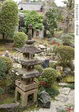 京都　法住寺の庭園 134337812