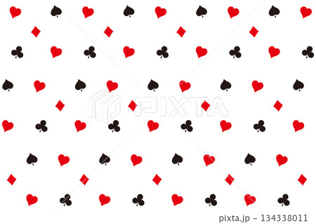 トランプの模様の背景イラスト 134338011