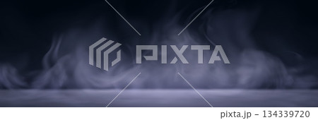 Cold smoke effect on black background 134339720